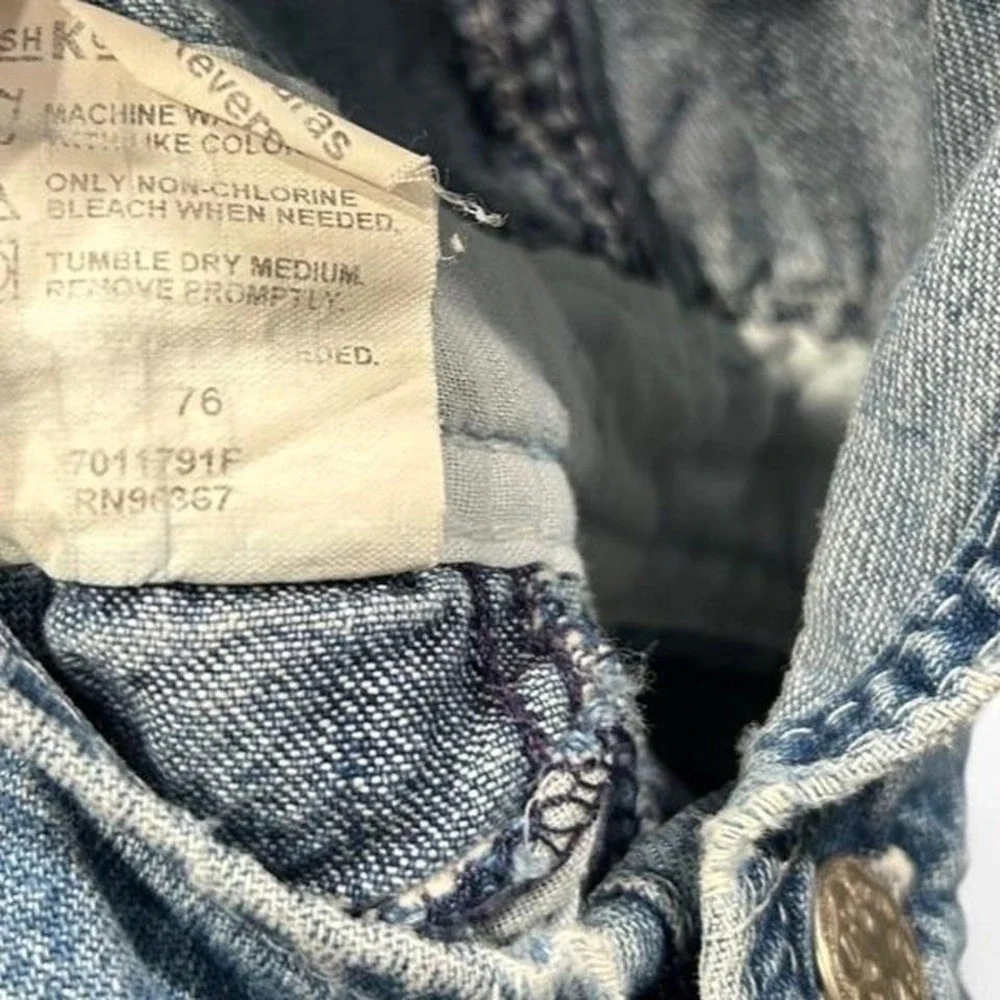 Vintage‎ paper tag Oshkosh overalls size medium (s1)